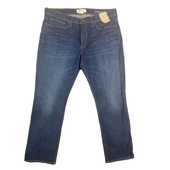 Madewell Mens Straight Leg Pockets Blue Denim‎ Size 36x30 NWT - Picture 1 of 7